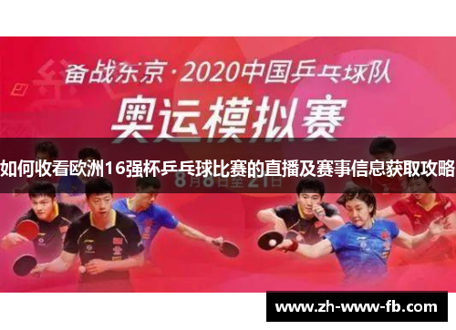 如何收看欧洲16强杯乒乓球比赛的直播及赛事信息获取攻略